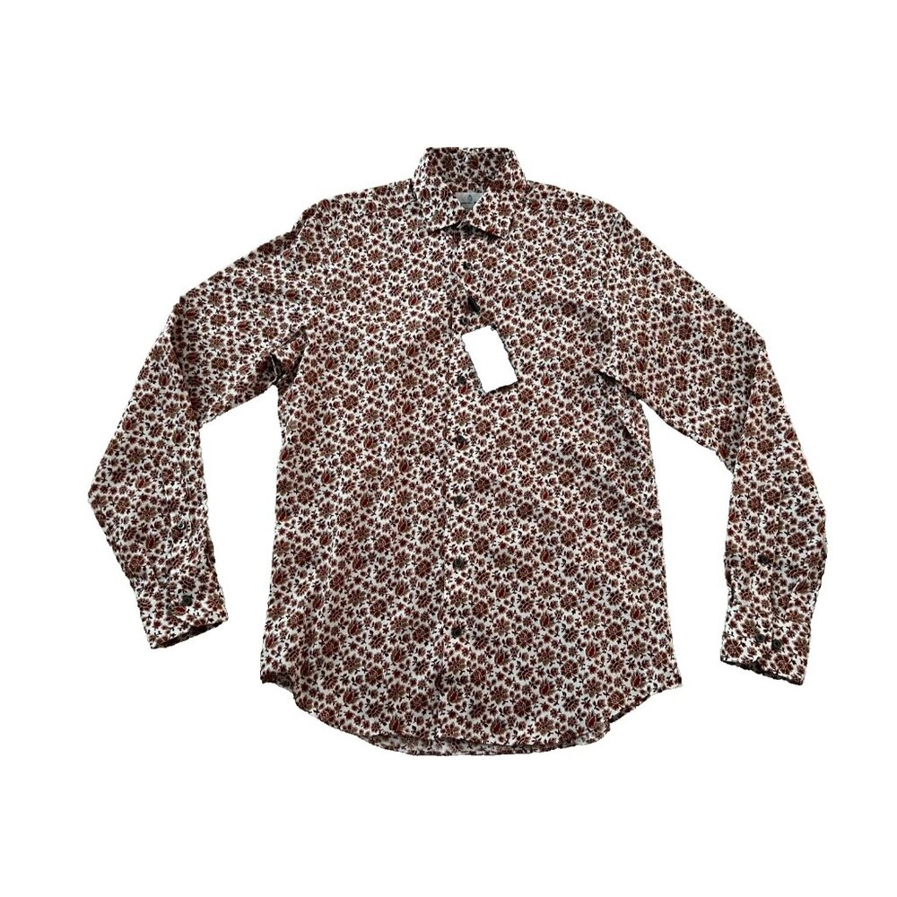 Emanuel Berg MCR-Mr Crown Floral Modern Fit Button Shirt ( 40 / 15.75 )